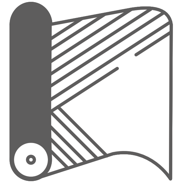 Symbol für Folienmaterial mit Musterung