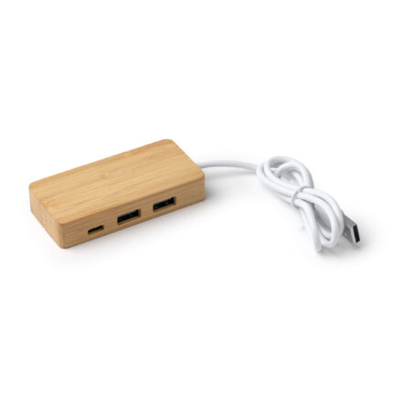 USB-Hub aus Bambus inkl. persönlicher Gravur