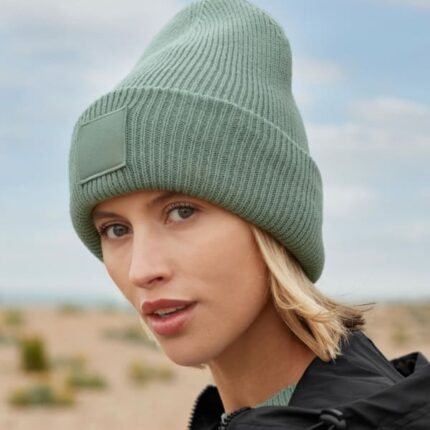 Deep Cuffed Tonal Patch Beanie inkl. Druck